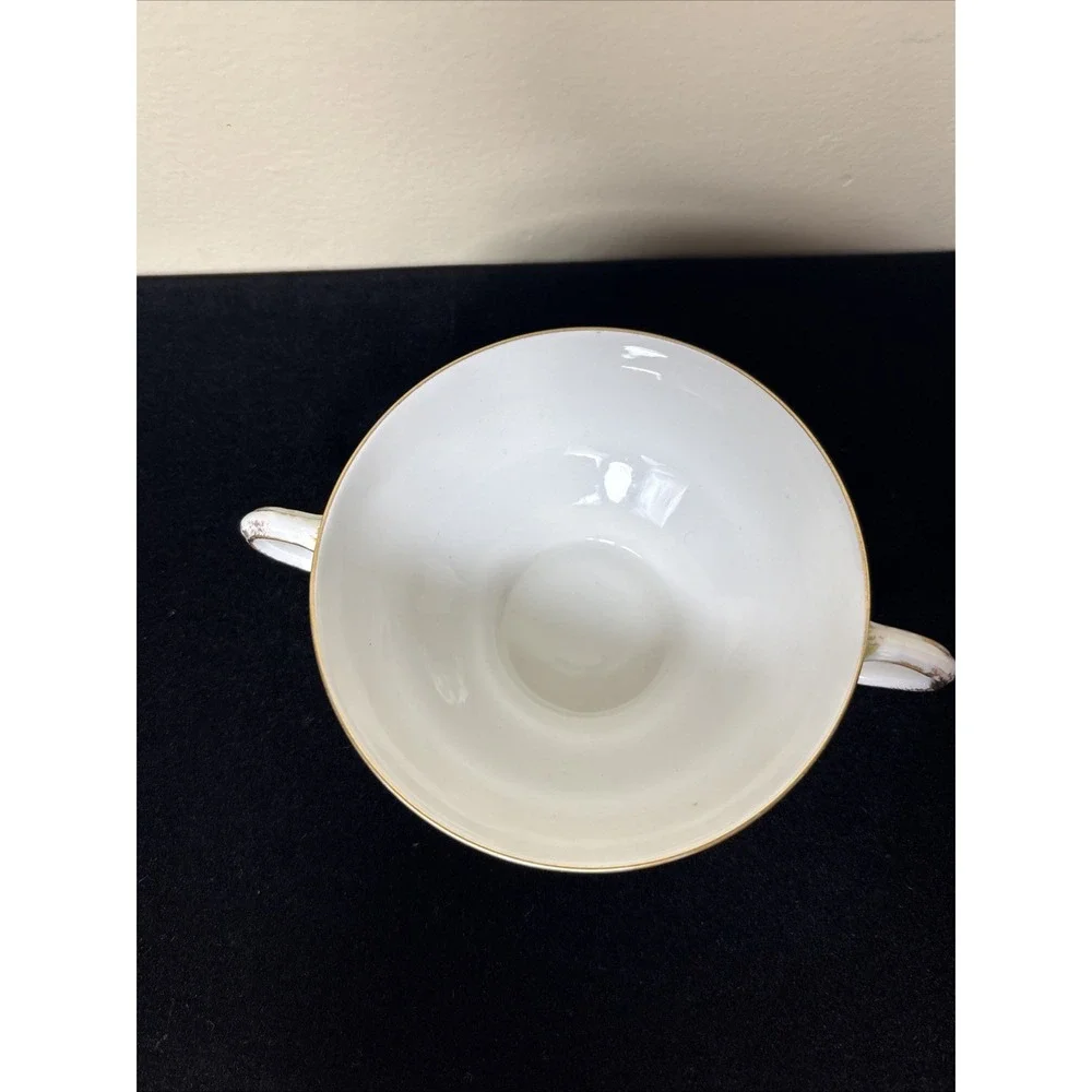 Antique WG & Co Limoges France William Guerin Double Handle Cream Soup Broth Cup